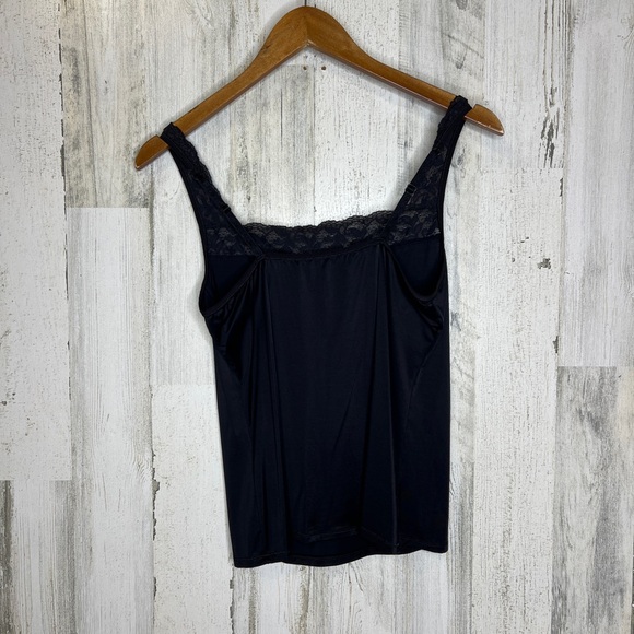 vassarette Other - Vassarette Women's Vintage Y2K Lace Trim Camisole Black Size XL